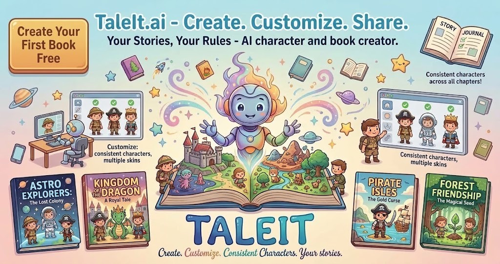 TaleIt – AI Storybook Maker for Personalized Children's Books